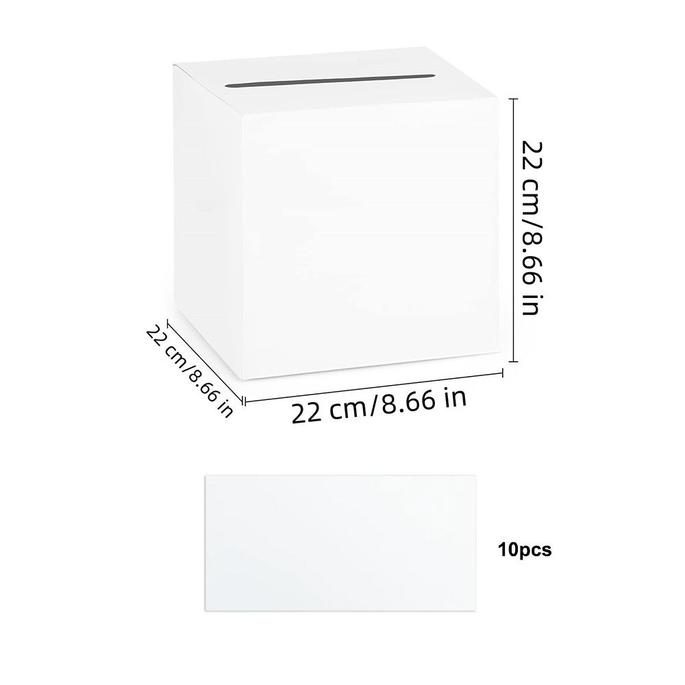Wedding Card Box - White Black Wedding Card Box Cardboard