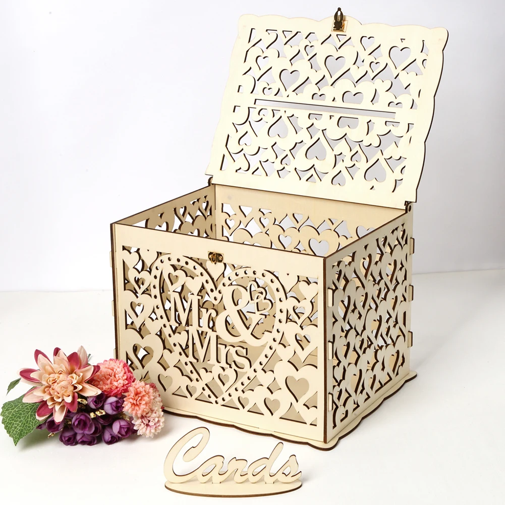 Wooden Wedding Card Box Weddin - Wedding Card Box review and price