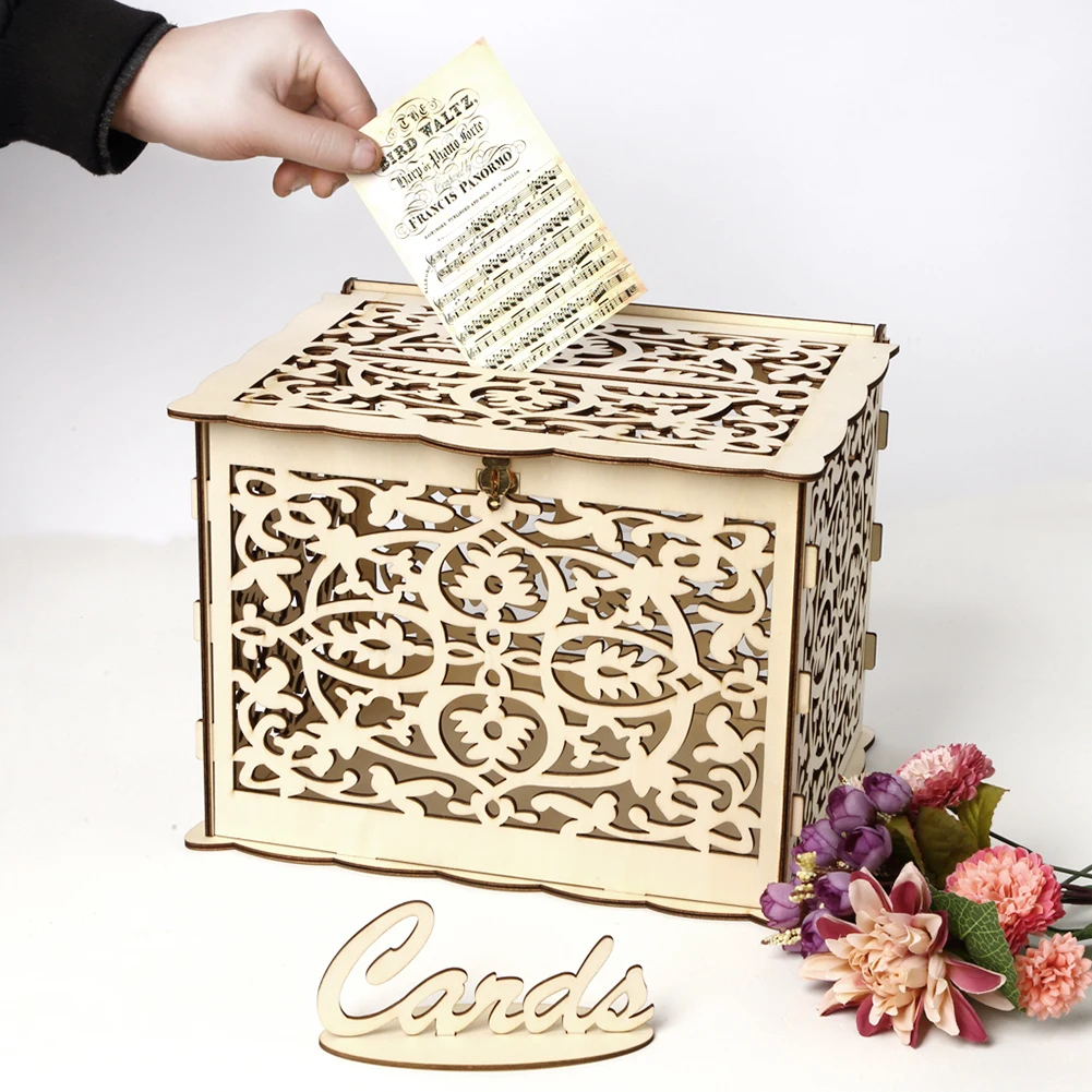 Wooden Wedding Card Box Weddin - Wedding Card Box review and price