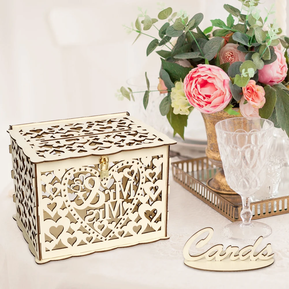 Wooden Wedding Card Box Weddin - Wedding Card Box review and price