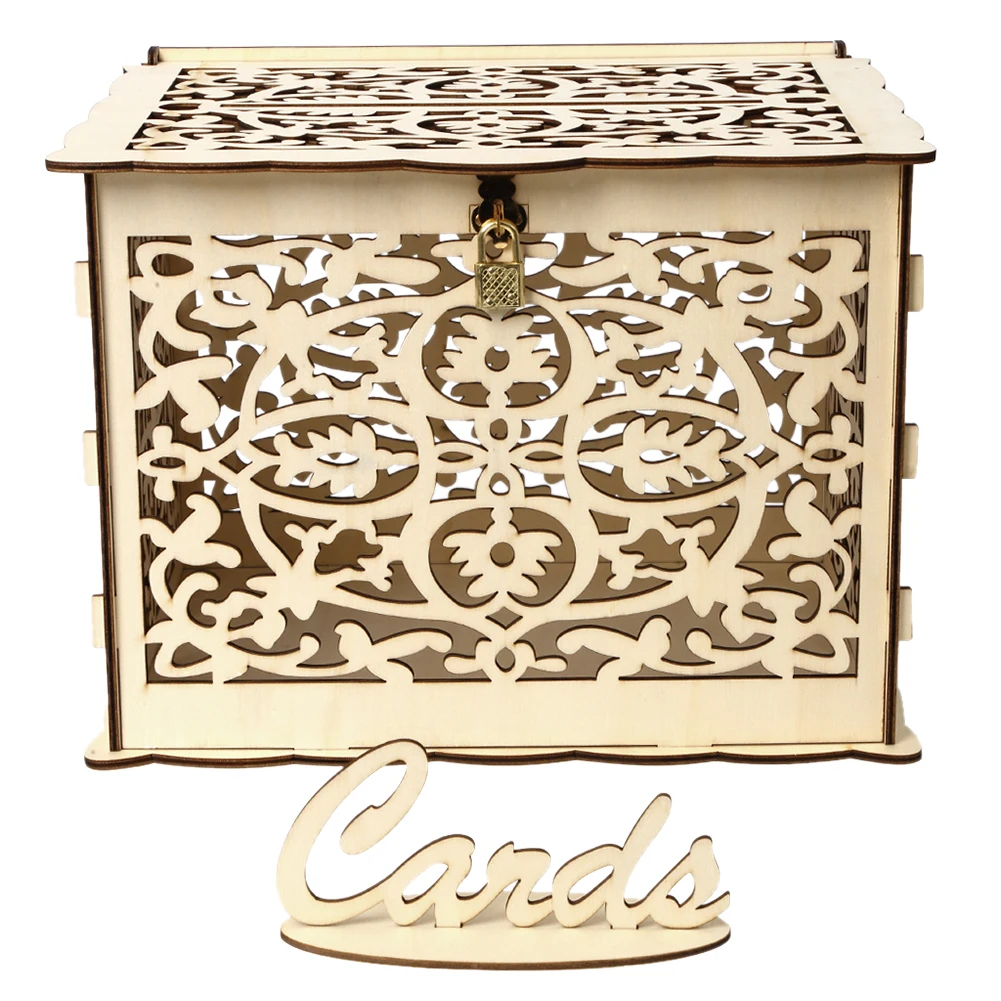 Wooden Wedding Card Box Weddin - Wedding Card Box review and price