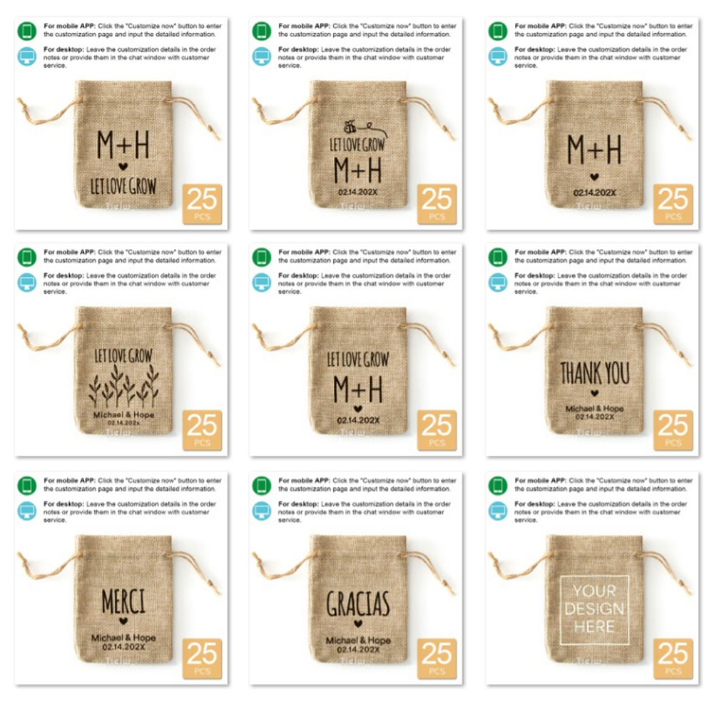 25PCS-Personalized Burlap Wedd - Wedding Supply List review and price