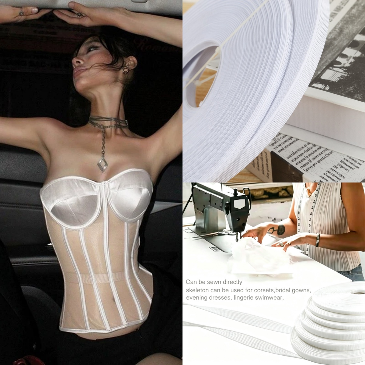 Polyester Fish Boning Tape Cri - Wedding Support review and price