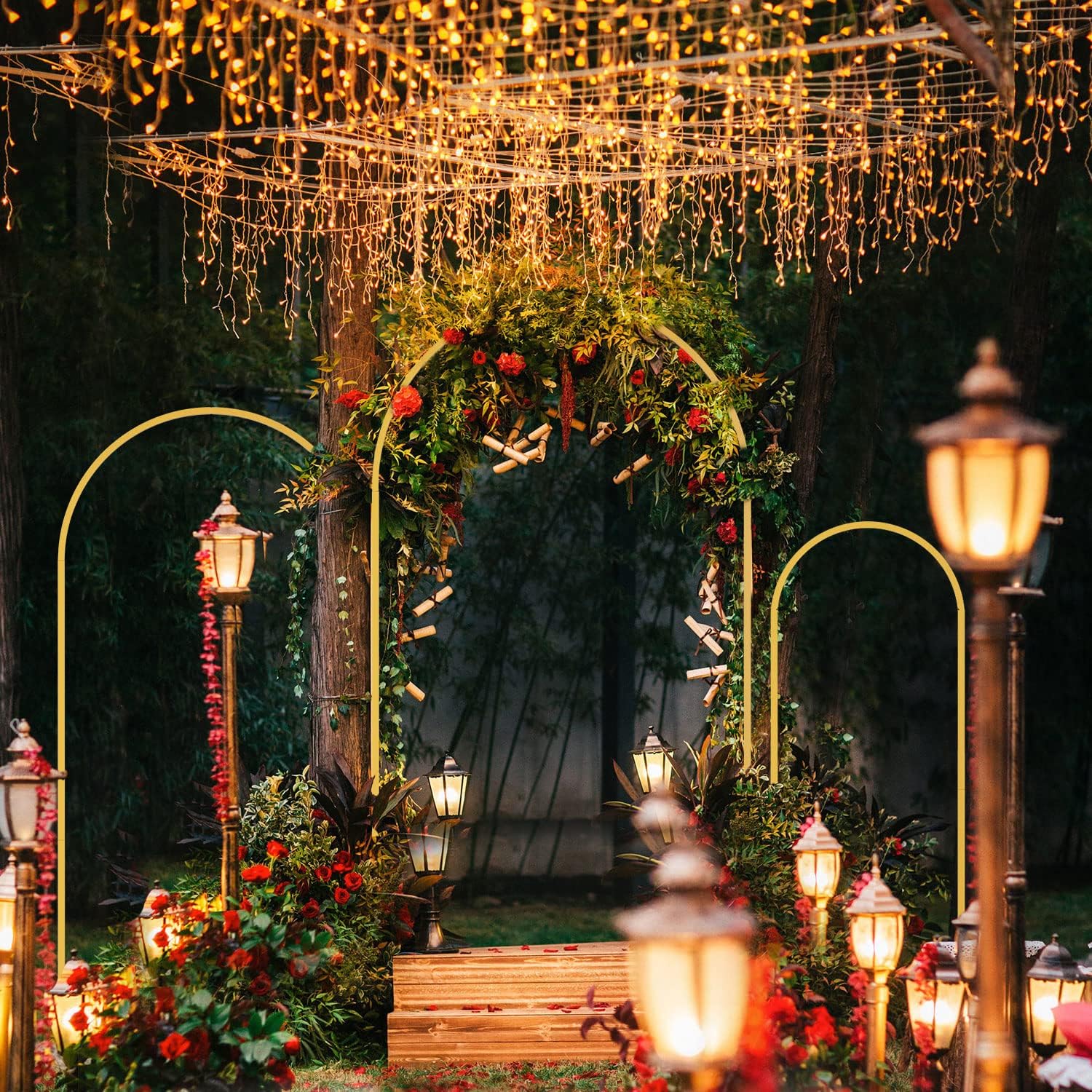 1pc Gold Metal Arch Backdrop S - Wedding Support review and price
