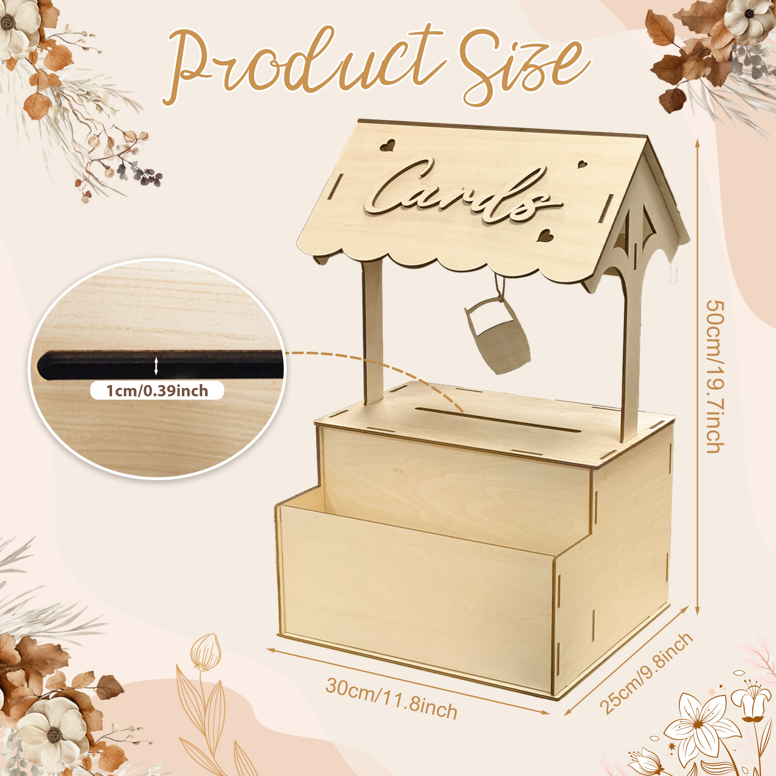 OurWarm Flower Groove Wishing  - Wedding Card Box review and price