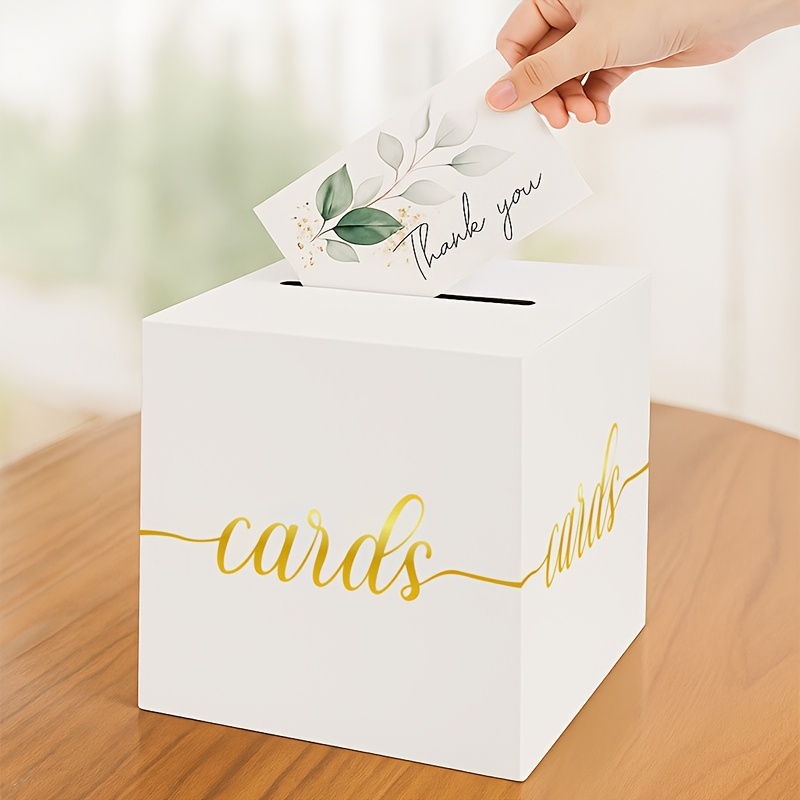 4pcs White Wedding Card with G - Wedding Card Box review and price