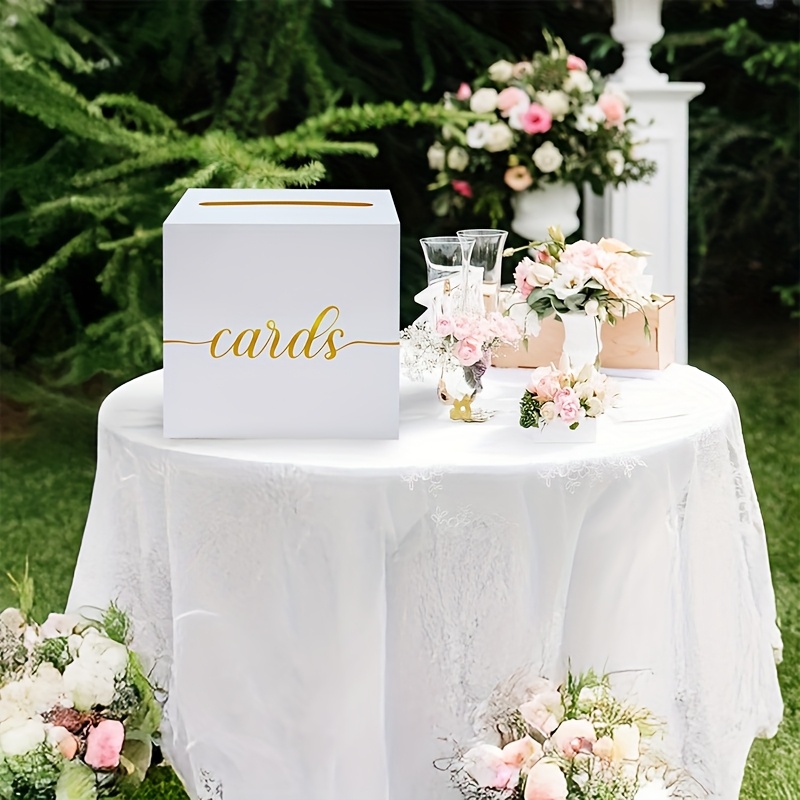 4pcs White Wedding Card with G - Wedding Card Box review and price