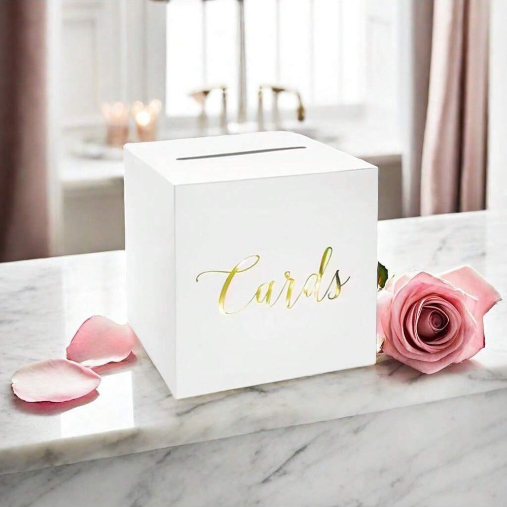 Creative White Black Wedding C - Wedding Card Box review and price