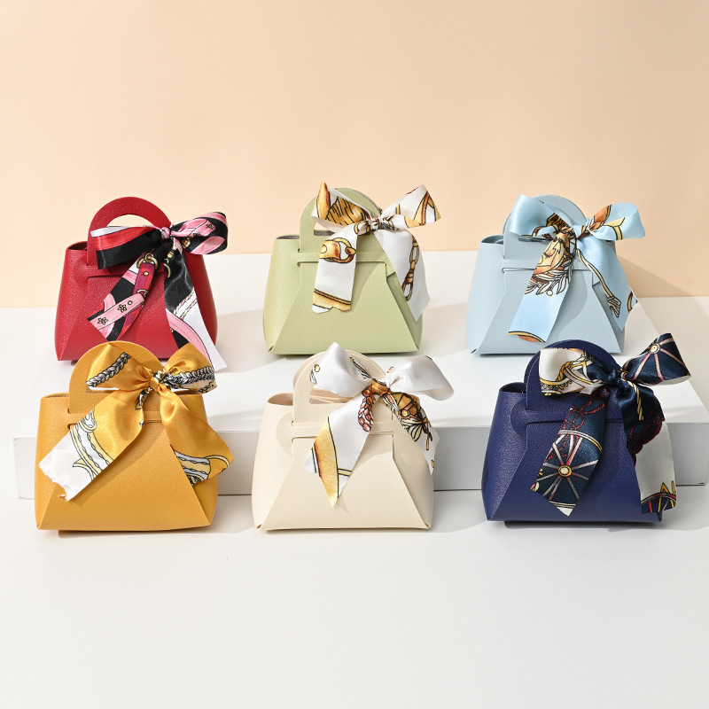 10Pcs Leather Blue Gift Bags W - Wedding Supply List review and price