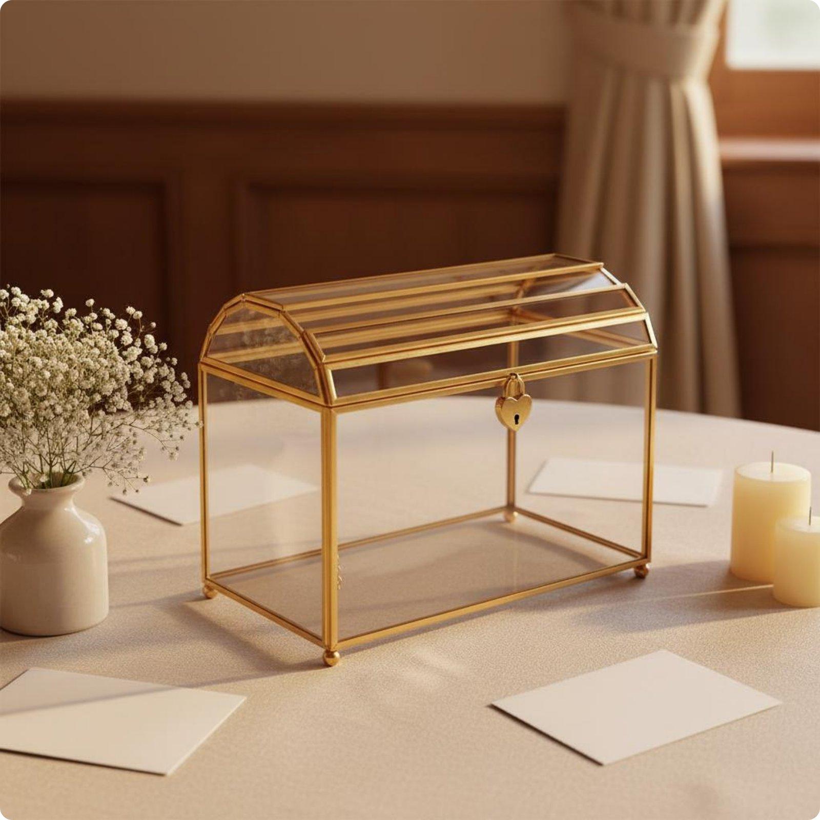 Elegant Glass Wedding Envelope - Wedding Card Box review and price