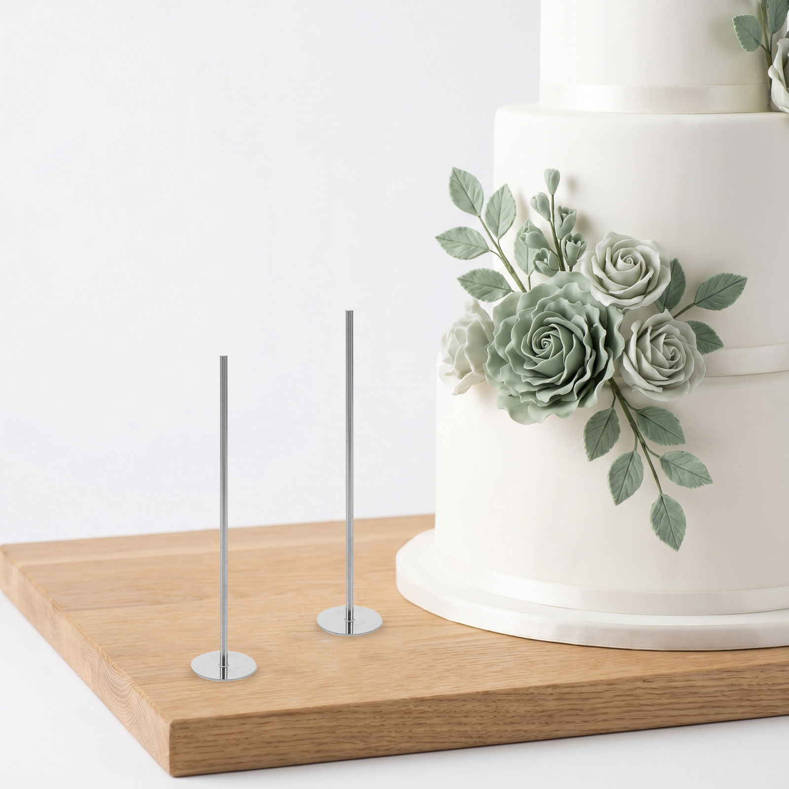 4Pcs Stainless Steel Cake Dowe - Wedding Support review and price
