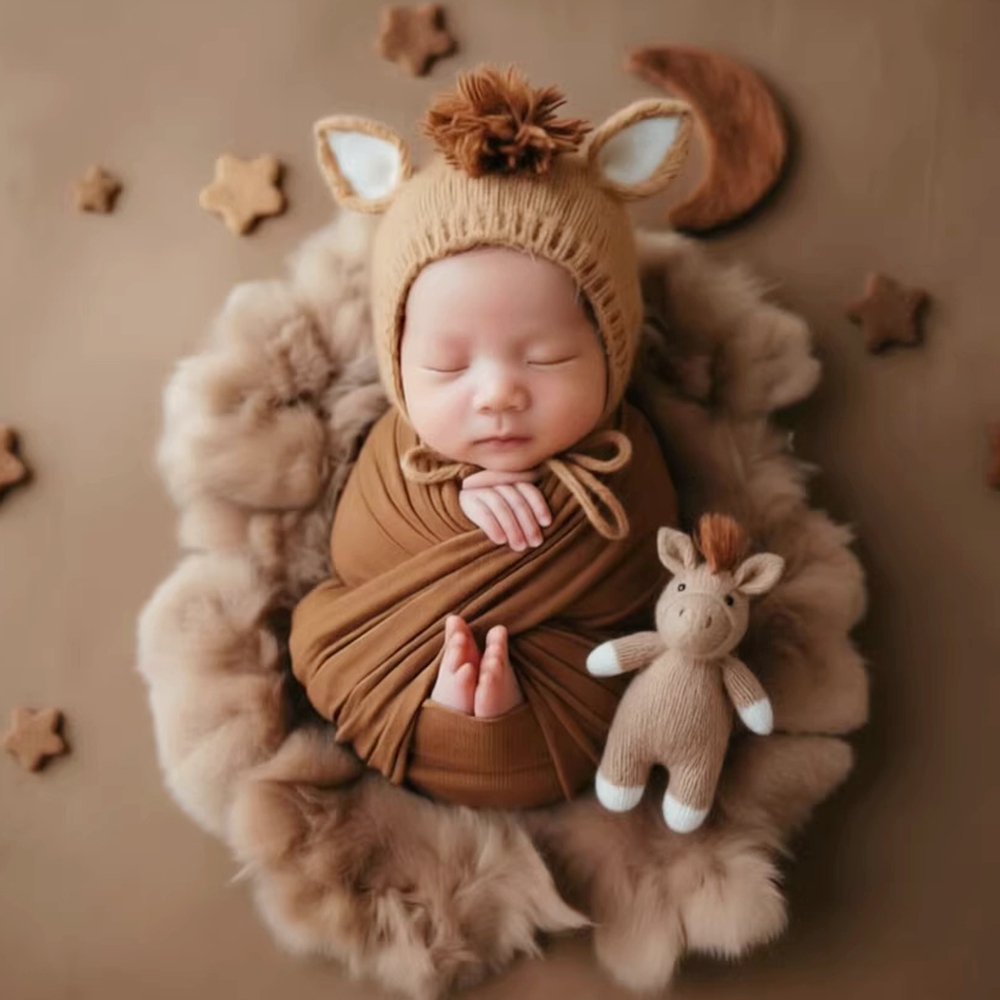 Knitted Horse Hat with Doll Ne - Photo Booth Prop review and price